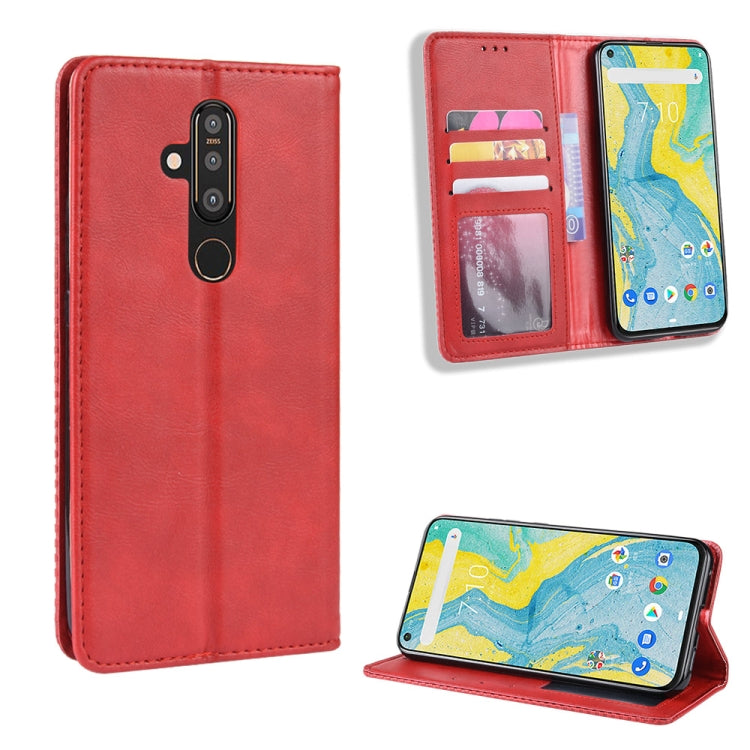 Magnetic Buckle Retro Crazy Horse Texture Horizontal Flip Leather Case for Nokia X71 / 8.1 Plus, with Holder & Card Slots & Photo Frame