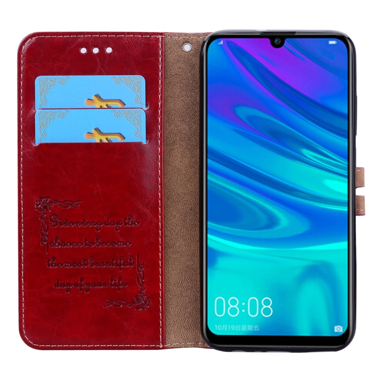 Business Style Oil Wax Texture Horizontal Flip Leather Case for Huawei Honor 10i, with Holder & Card Slots & Wallet