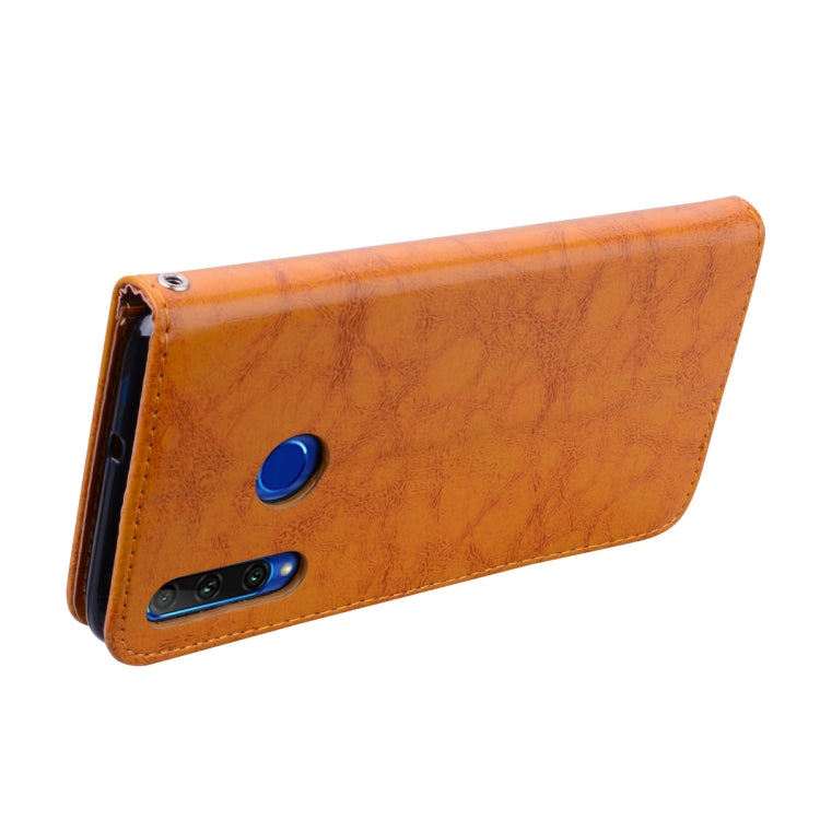 Business Style Oil Wax Texture Horizontal Flip Leather Case for Huawei Honor 10i, with Holder & Card Slots & Wallet