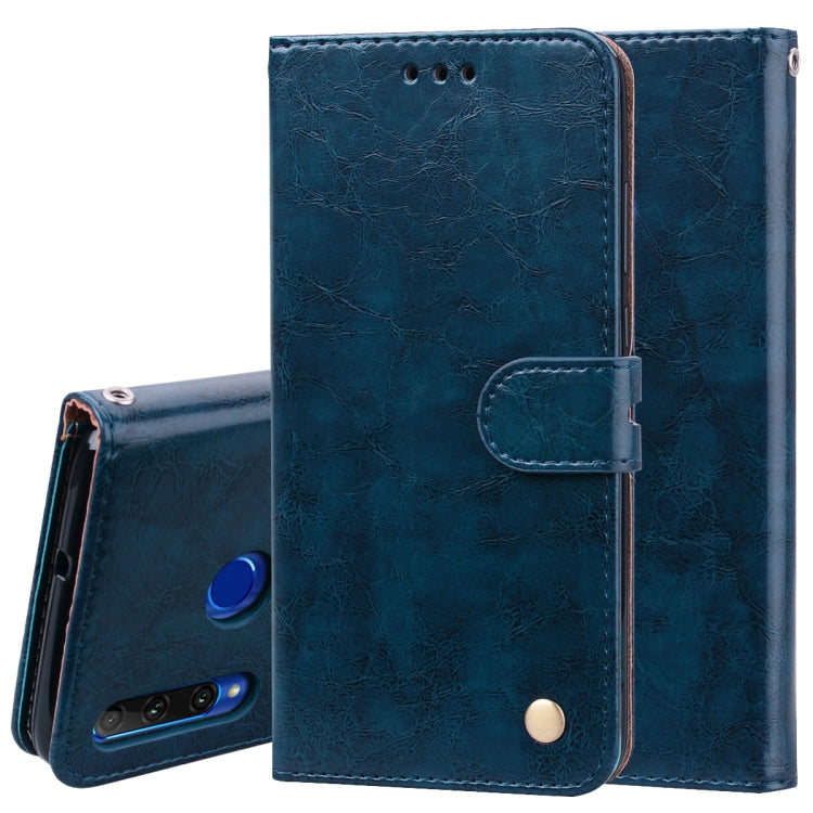 Business Style Oil Wax Texture Horizontal Flip Leather Case for Huawei Honor 10i, with Holder & Card Slots & Wallet