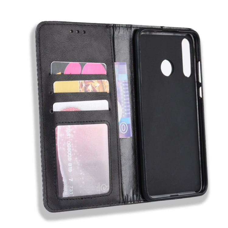 Magnetic Buckle Retro Crazy Horse Texture Horizontal Flip Leather Case for Huawei Honor 10i / 20i , with Holder & Card Slots & Photo Frame