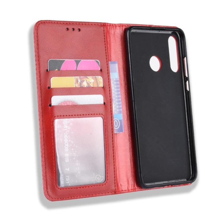 Magnetic Buckle Retro Crazy Horse Texture Horizontal Flip Leather Case for Huawei Honor 10i / 20i , with Holder & Card Slots & Photo Frame