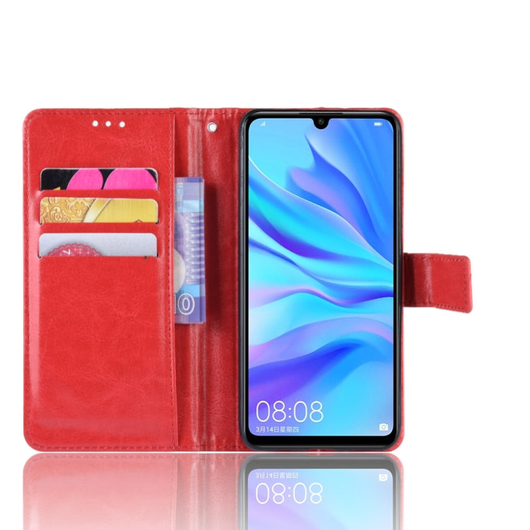 Retro Crazy Horse Texture Horizontal Flip Leather Case for Huawei Enjoy 9s (P Smart+ 2019) , with Holder & Card Slots & Photo Frame