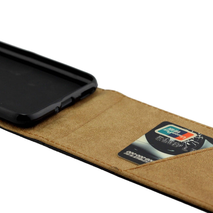 Business Style Vertical Flip TPU Leather Case with Card Slot for Huawei Honor 8C(Black)