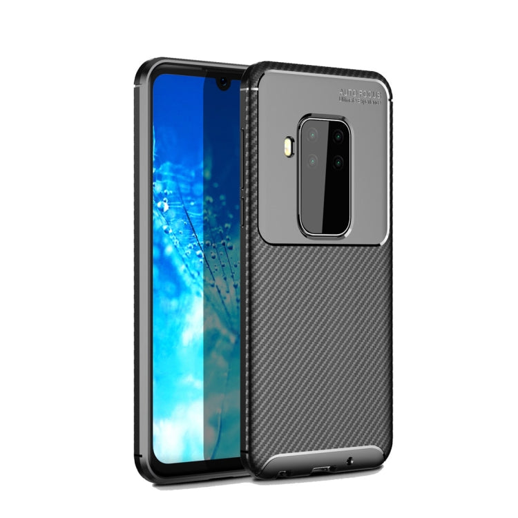 Beetle Series Carbon Fiber Texture Shockproof TPU Case for Motorola MOTO P40 Note(Black)