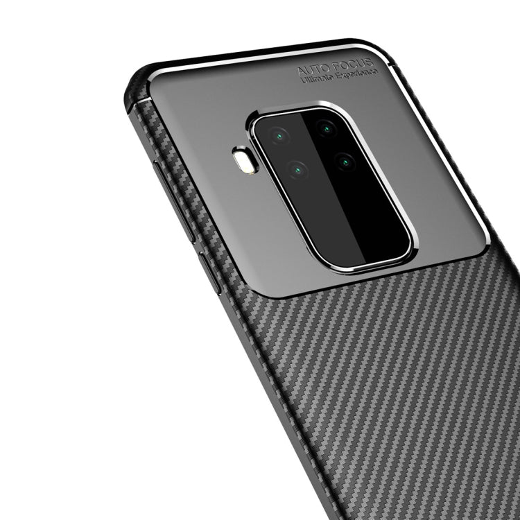 Beetle Series Carbon Fiber Texture Shockproof TPU Case for Motorola MOTO P40 Note(Black)