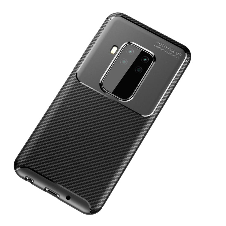 Beetle Series Carbon Fiber Texture Shockproof TPU Case for Motorola MOTO P40 Note(Black)