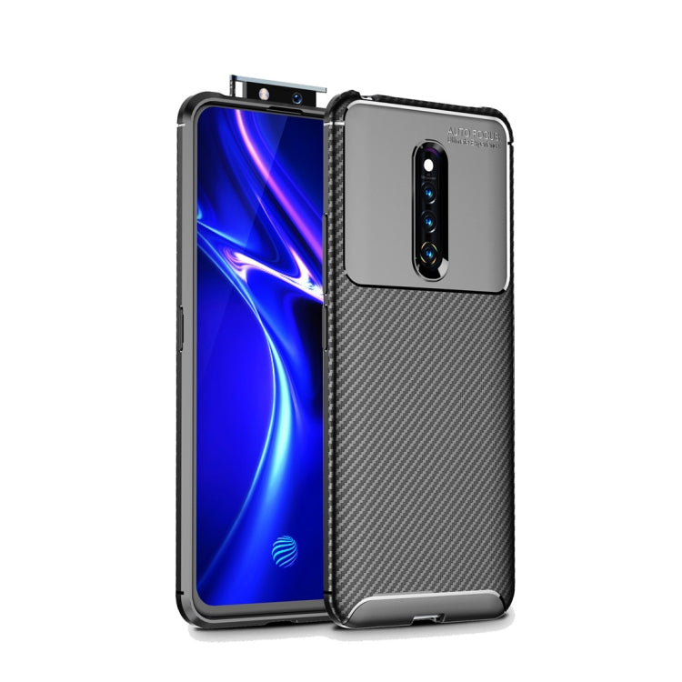 Beetle Series Carbon Fiber Texture Shockproof TPU Case for vivo X27 Pro(Black)