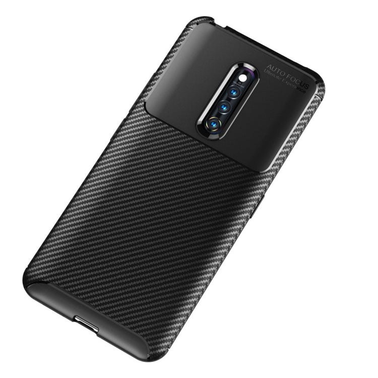Beetle Series Carbon Fiber Texture Shockproof TPU Case for vivo X27 Pro(Black)