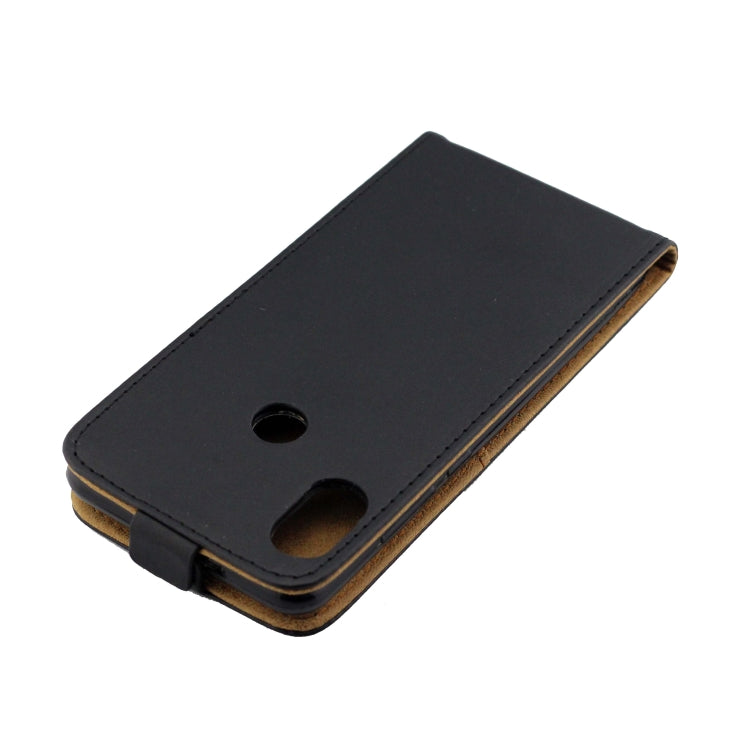 Vertical Flip TPU Leather Case with Card Slot for Xiaomi Redmi Note 5 Pro(Black)
