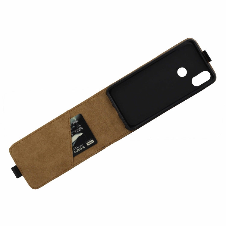 Business Style Vertical Flip TPU Leather Case with Card Slot for Xiaomi Mi A2 / Mi 6X(Black)