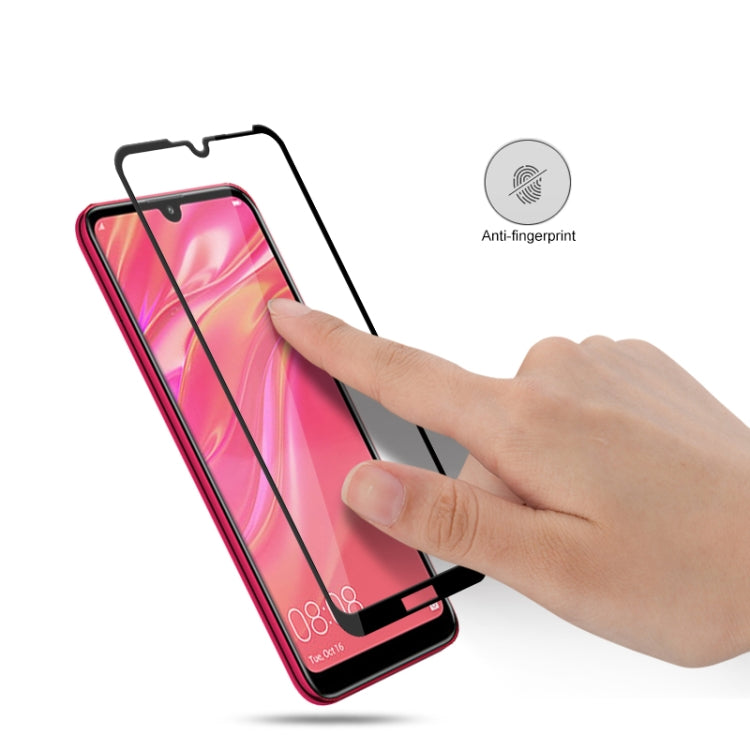 mocolo 0.33mm 9H 2.5D Silk Print Tempered Glass Film for Huawei Y7 2019 / Enjoy 9(Black)