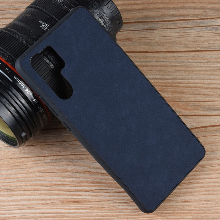 Shockproof Sheep Skin PC + PU + TPU Case for Huawei P30 Pro(Blue)