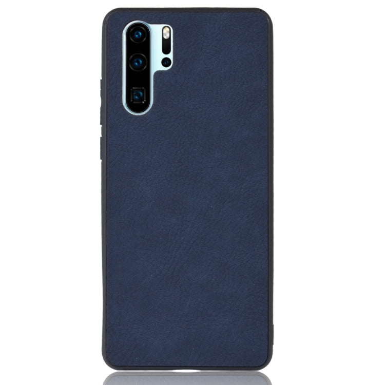 Shockproof Sheep Skin PC + PU + TPU Case for Huawei P30 Pro(Blue)