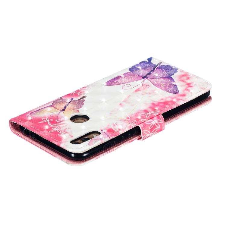 3D Pattern Colored Drawing Horizontal Flip Leather Case for Huawei Enjoy 9 & Y7 (2019) & Y7 Prime (2019) & Y7 Pro (2019), with Holder & Card Slots & Wallet & Lanyard