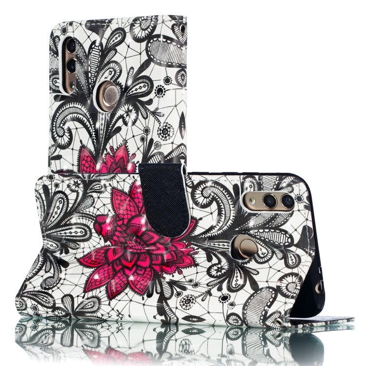 3D Pattern Colored Drawing Horizontal Flip Leather Case for Huawei Enjoy 9 & Y7 (2019) & Y7 Prime (2019) & Y7 Pro (2019), with Holder & Card Slots & Wallet & Lanyard