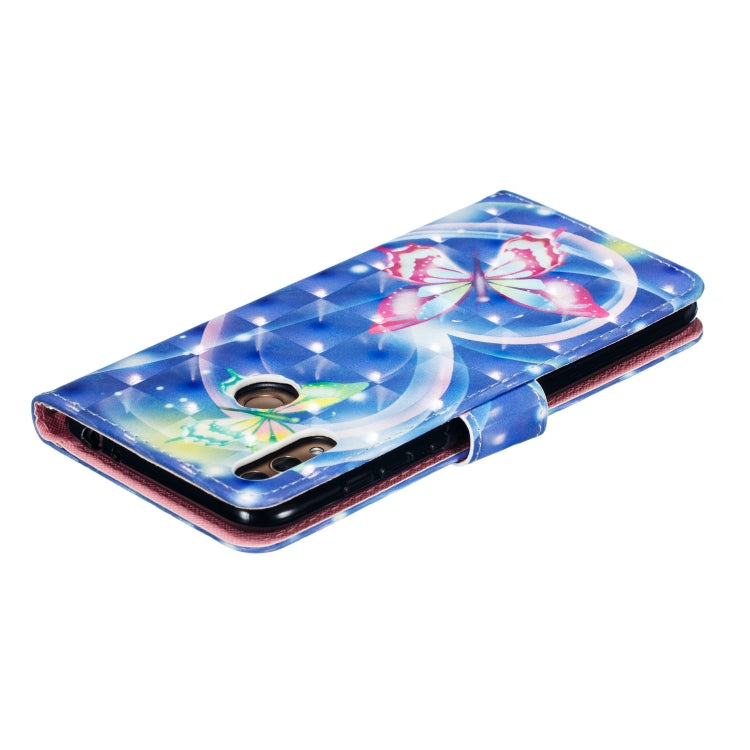 3D Pattern Colored Drawing Horizontal Flip Leather Case for Huawei Enjoy 9 & Y7 (2019) & Y7 Prime (2019) & Y7 Pro (2019), with Holder & Card Slots & Wallet & Lanyard