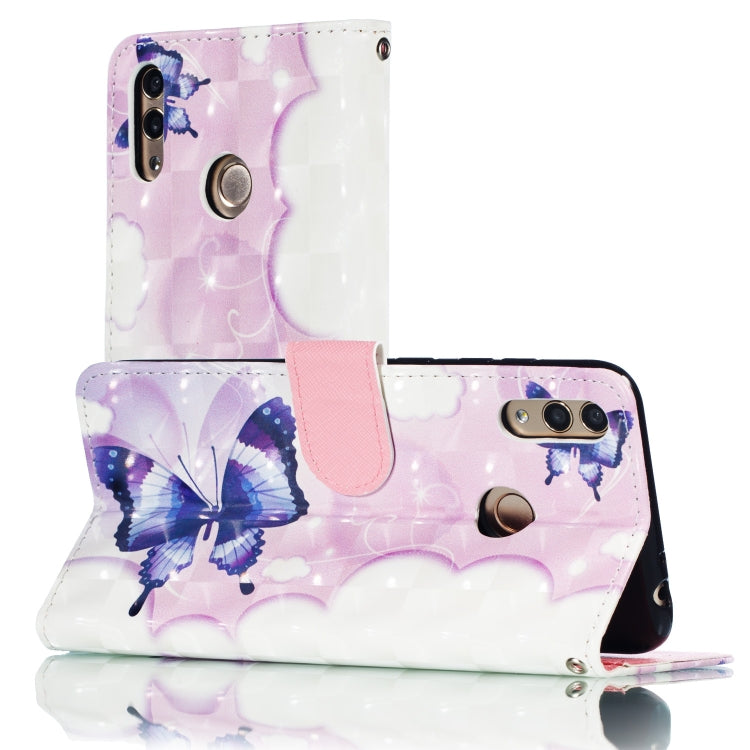 3D Pattern Colored Drawing Horizontal Flip Leather Case for Huawei Enjoy 9 & Y7 (2019) & Y7 Prime (2019) & Y7 Pro (2019), with Holder & Card Slots & Wallet & Lanyard