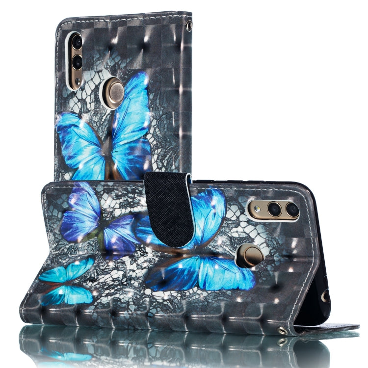 3D Pattern Colored Drawing Horizontal Flip Leather Case for Huawei Enjoy 9 & Y7 (2019) & Y7 Prime (2019) & Y7 Pro (2019), with Holder & Card Slots & Wallet & Lanyard