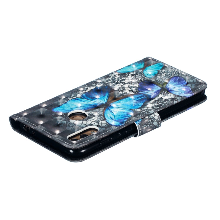 3D Pattern Colored Drawing Horizontal Flip Leather Case for Huawei Enjoy 9 & Y7 (2019) & Y7 Prime (2019) & Y7 Pro (2019), with Holder & Card Slots & Wallet & Lanyard