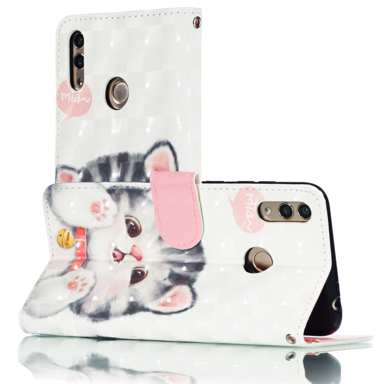 3D Pattern Colored Drawing Horizontal Flip Leather Case for Huawei Enjoy 9 & Y7 (2019) & Y7 Prime (2019) & Y7 Pro (2019), with Holder & Card Slots & Wallet & Lanyard