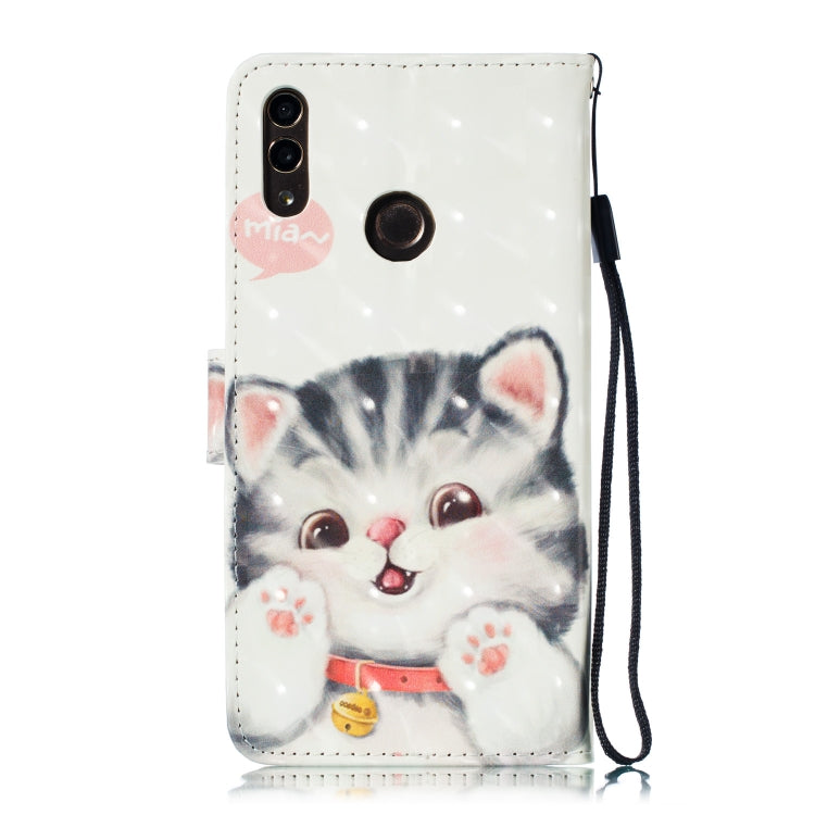 3D Pattern Colored Drawing Horizontal Flip Leather Case for Huawei Enjoy 9 & Y7 (2019) & Y7 Prime (2019) & Y7 Pro (2019), with Holder & Card Slots & Wallet & Lanyard