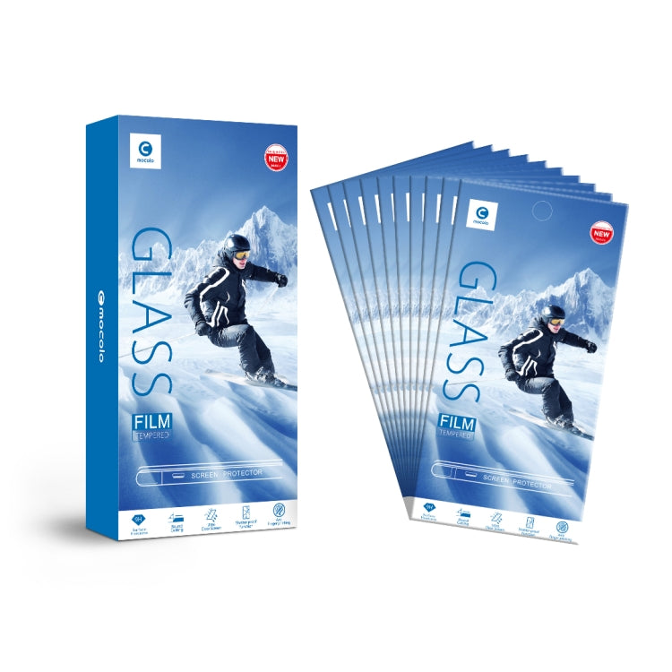 10 PCS mocolo 0.33mm 9H 2.5D Silk Print Tempered Glass Film for OnePlus 6T