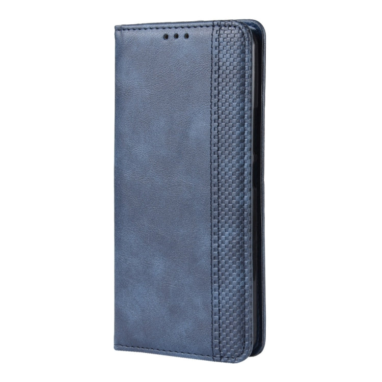 Magnetic Buckle Retro Crazy Horse Texture Horizontal Flip Leather Case for Vivo V15, with Holder & Card Slots & Photo Frame