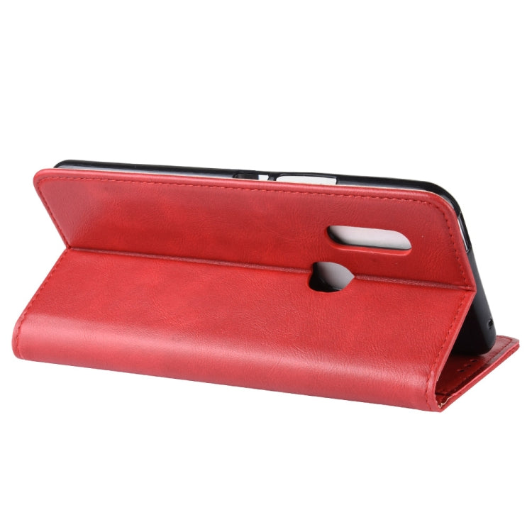 Magnetic Buckle Retro Crazy Horse Texture Horizontal Flip Leather Case for Vivo V15, with Holder & Card Slots & Photo Frame