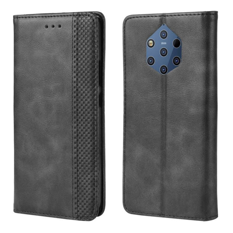 Magnetic Buckle Retro Crazy Horse Texture Horizontal Flip Leather Case for Nokia 9 PureView, with Holder & Card Slots & Photo Frame