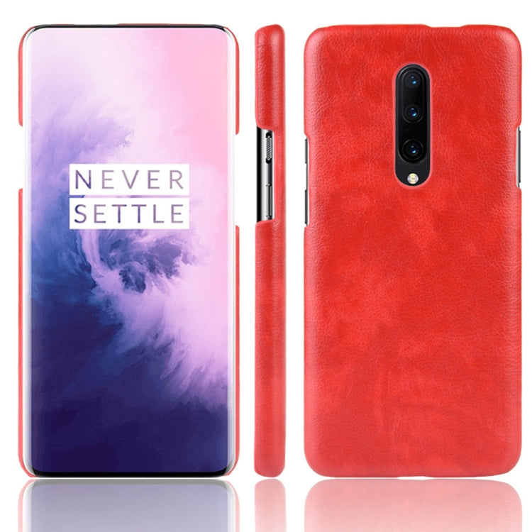Shockproof Litchi Texture PC + PU Case for OnePlus 7 Pro