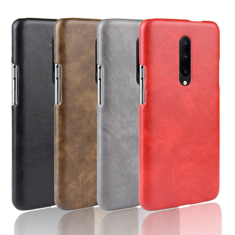 Shockproof Litchi Texture PC + PU Case for OnePlus 7 Pro