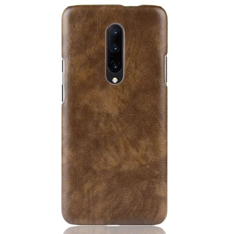 Shockproof Litchi Texture PC + PU Case for OnePlus 7 Pro