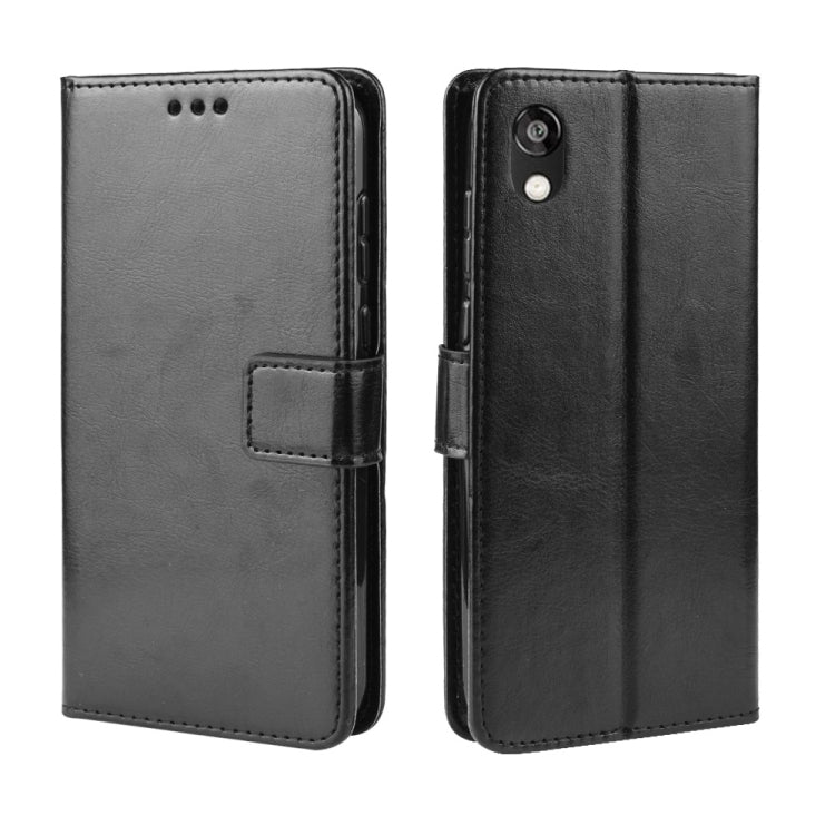 Retro Crazy Horse Texture Horizontal Flip Leather Case for Huawei Honor 8S, with Holder & Card Slots & Photo Frame