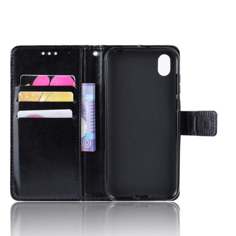 Retro Crazy Horse Texture Horizontal Flip Leather Case for Huawei Honor 8S, with Holder & Card Slots & Photo Frame