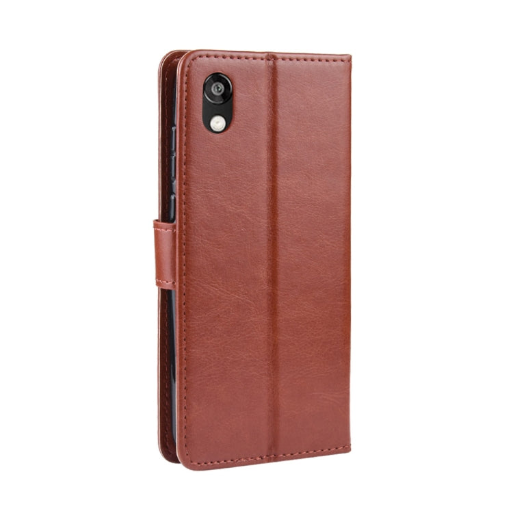 Retro Crazy Horse Texture Horizontal Flip Leather Case for Huawei Honor 8S, with Holder & Card Slots & Photo Frame