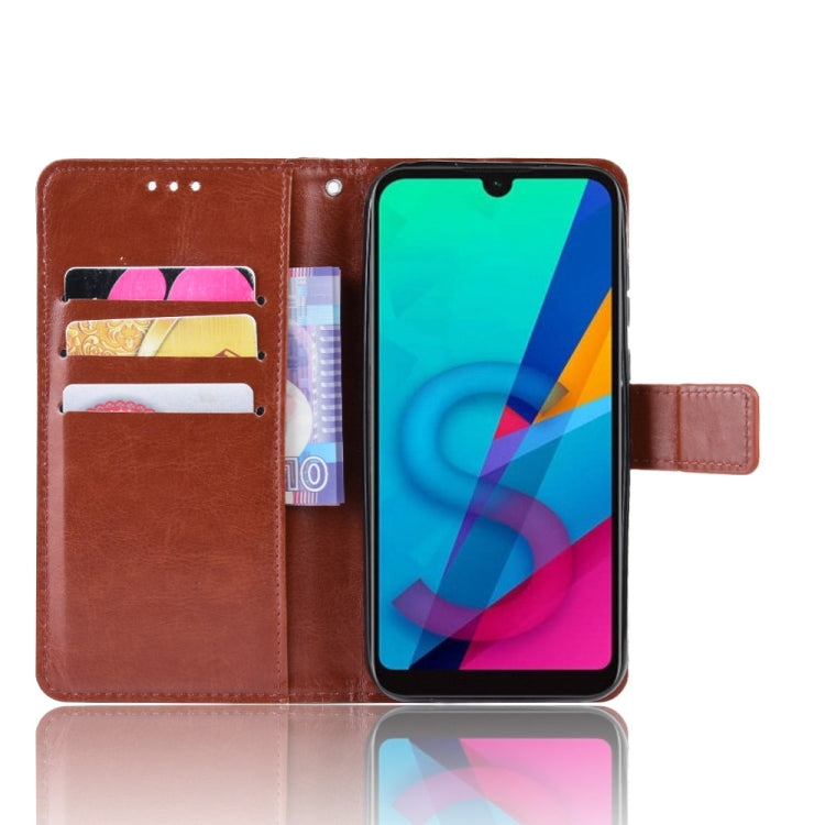 Retro Crazy Horse Texture Horizontal Flip Leather Case for Huawei Honor 8S, with Holder & Card Slots & Photo Frame