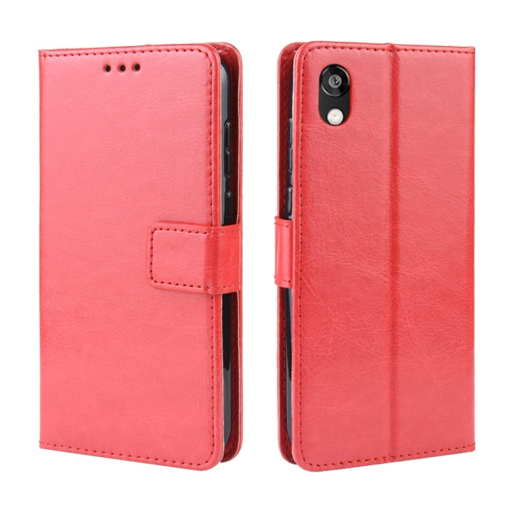 Retro Crazy Horse Texture Horizontal Flip Leather Case for Huawei Honor 8S, with Holder & Card Slots & Photo Frame