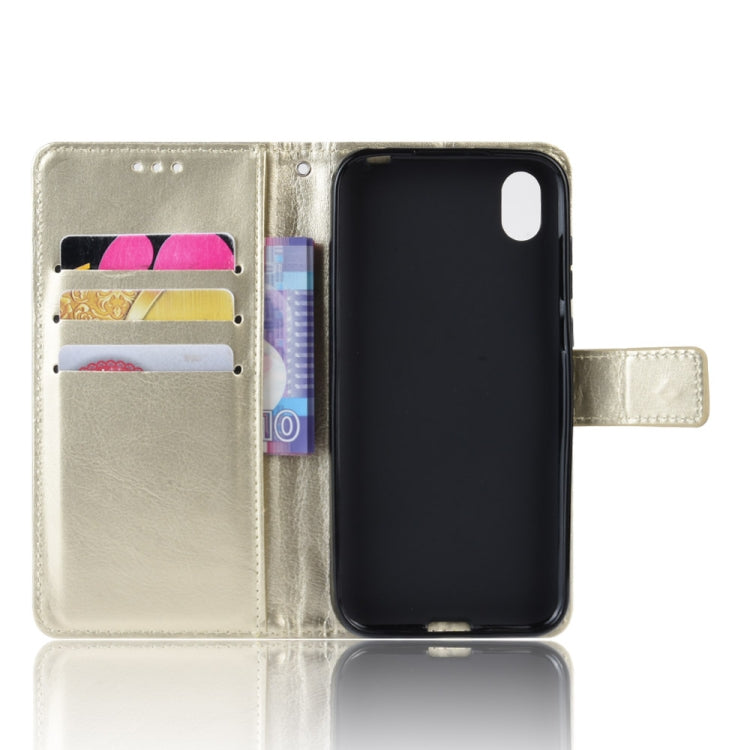 Retro Crazy Horse Texture Horizontal Flip Leather Case for Huawei Honor 8S, with Holder & Card Slots & Photo Frame