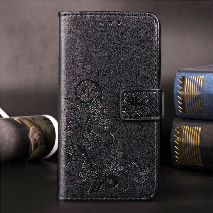 Lucky Clover Pressed Flowers Pattern Leather Case for Huawei Honor 9X , with Holder & Card Slots & Wallet & Hand Strap