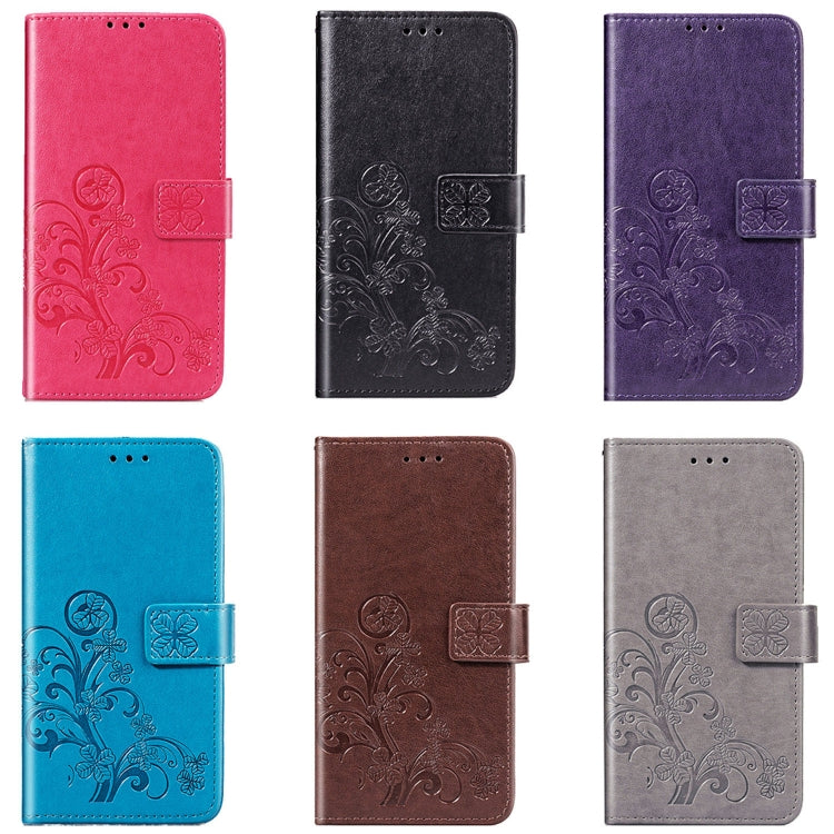 Lucky Clover Pressed Flowers Pattern Leather Case for Huawei Honor 9X , with Holder & Card Slots & Wallet & Hand Strap