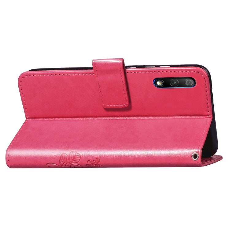 Lucky Clover Pressed Flowers Pattern Leather Case for Huawei Honor 9X , with Holder & Card Slots & Wallet & Hand Strap