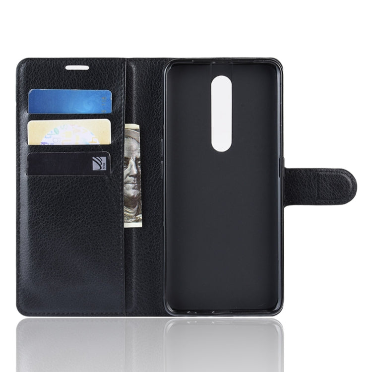 Litchi Texture Horizontal Flip Leather Case for OPPO F11 Pro, with Holder & Card Slots & Wallet & Photo Frame