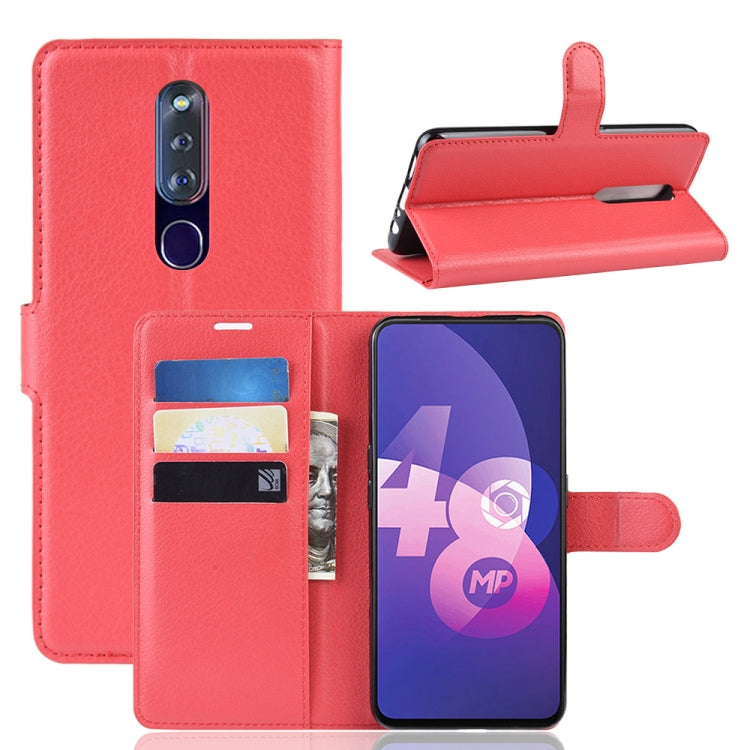 Litchi Texture Horizontal Flip Leather Case for OPPO F11 Pro, with Holder & Card Slots & Wallet & Photo Frame