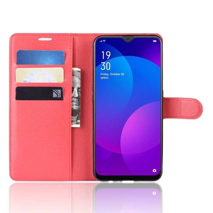 Litchi Texture Horizontal Flip Leather Case for OPPO F11, with Holder & Card Slots & Wallet