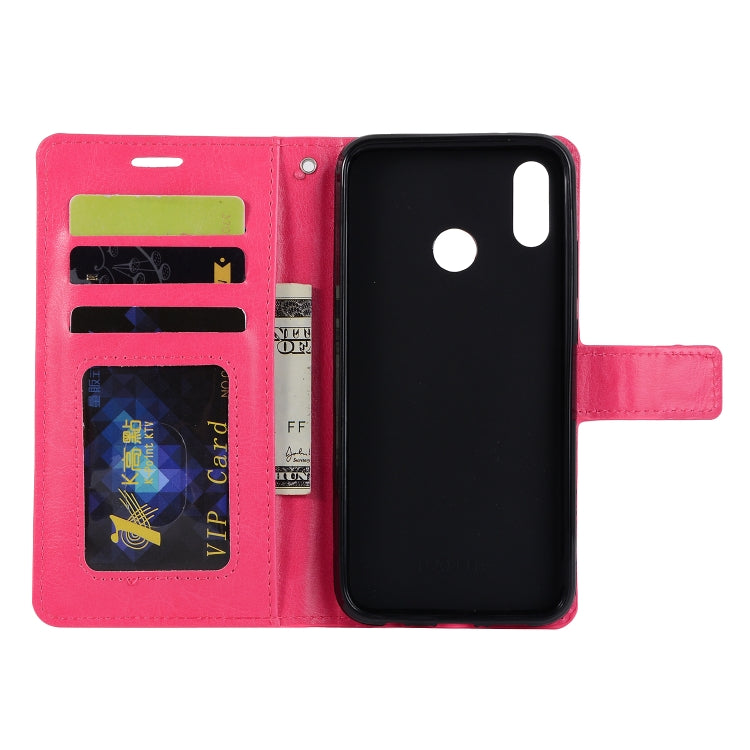 Crazy Horse Texture Horizontal Flip Leather Case with Holder & Card Slots & Wallet & Photo Frame for Huawei P20 Lite