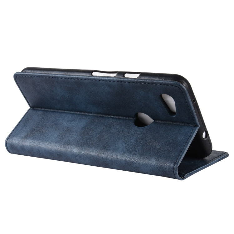 Magnetic Buckle Retro Crazy Horse Texture Horizontal Flip Leather Case for Google Pixel 3a XL , with Holder & Card Slots & Photo Frame