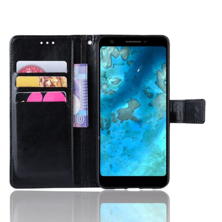 Retro Crazy Horse Texture Horizontal Flip Leather Case for Google Pixel 3a XL , with Holder & Card Slots & Photo Frame