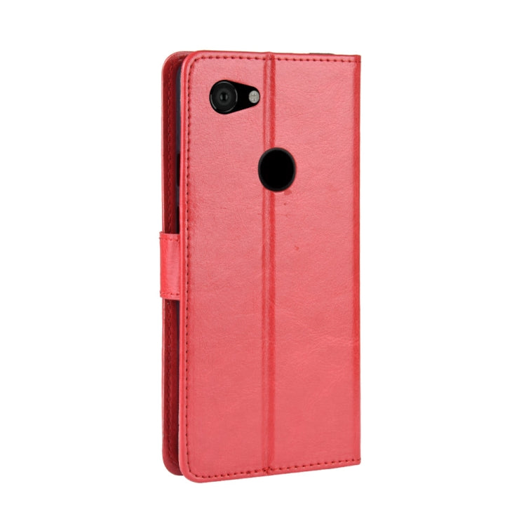 Retro Crazy Horse Texture Horizontal Flip Leather Case for Google Pixel 3a XL , with Holder & Card Slots & Photo Frame