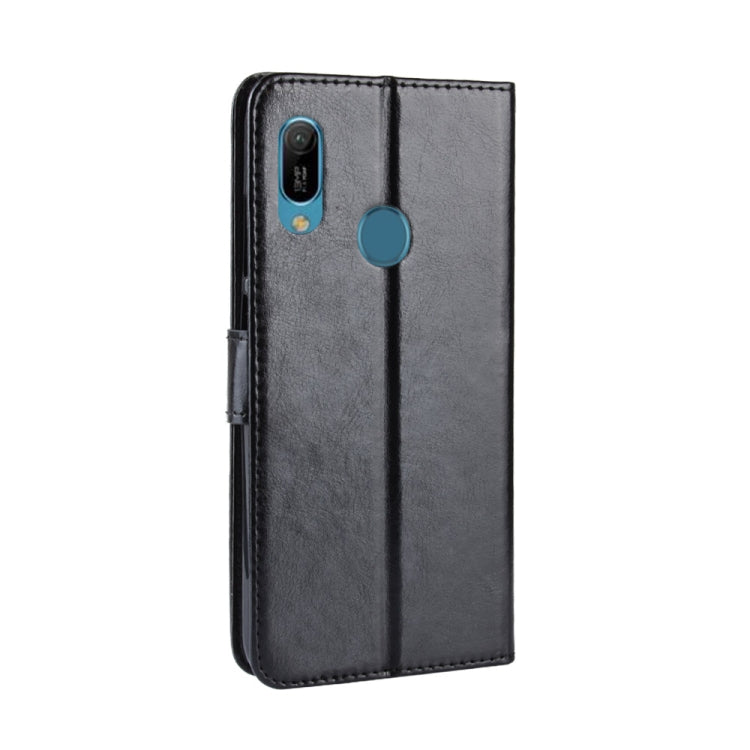 Retro Crazy Horse Texture Horizontal Flip Leather Case for Huawei Y6 (2019), with Holder & Card Slots & Photo Frame